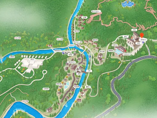 蒲城结合景区手绘地图智慧导览和720全景技术，可以让景区更加“动”起来，为游客提供更加身临其境的导览体验。